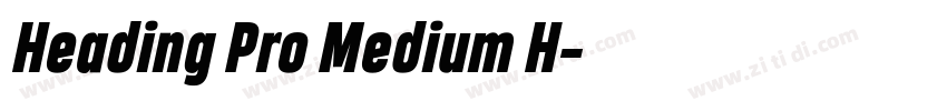 Heading Pro Medium H字体转换
